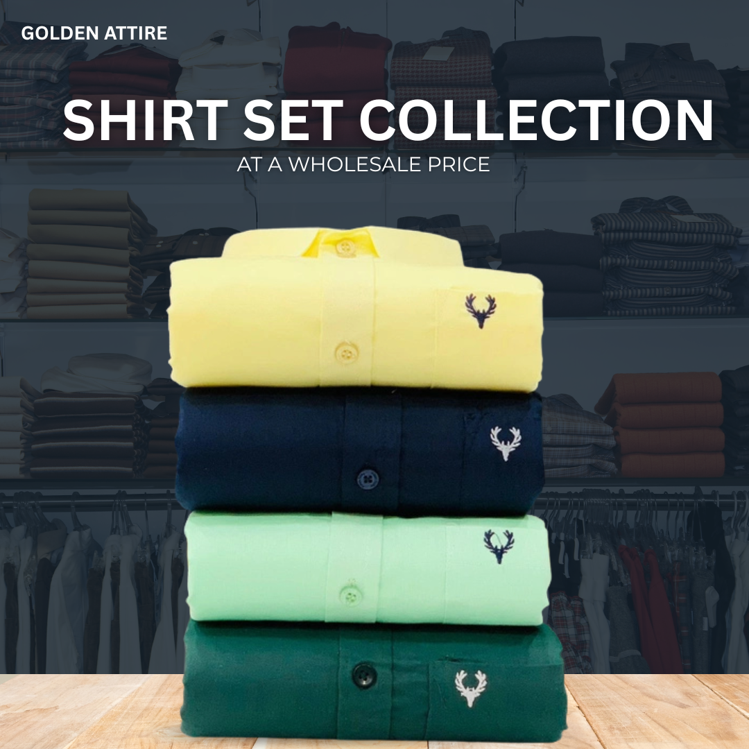 Golden Attire Men Shirt – Signature Collection (Combo of 4)
