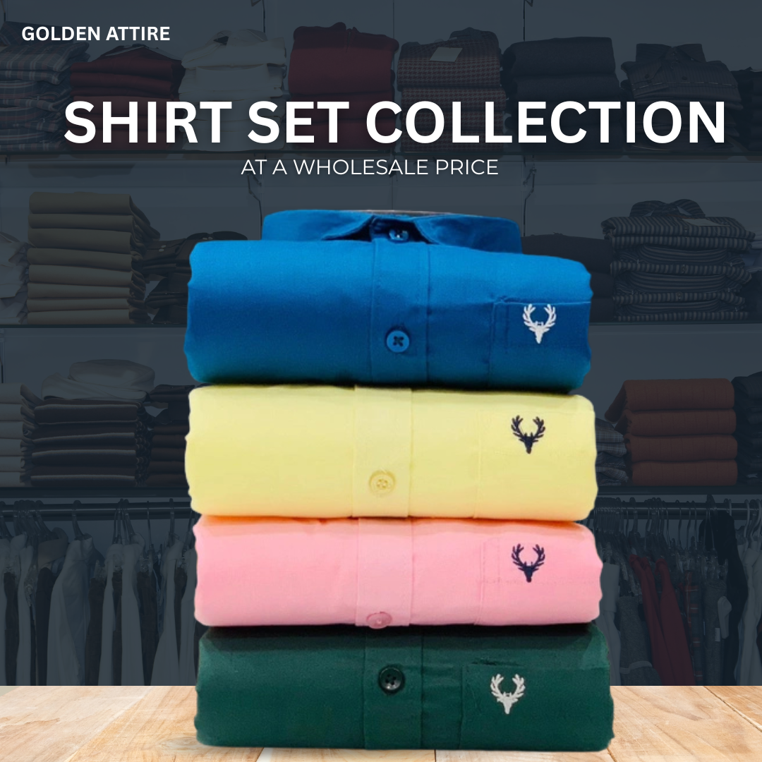 Golden Attire Men Shirt – Everyday Formal Collection (Combo of 4)