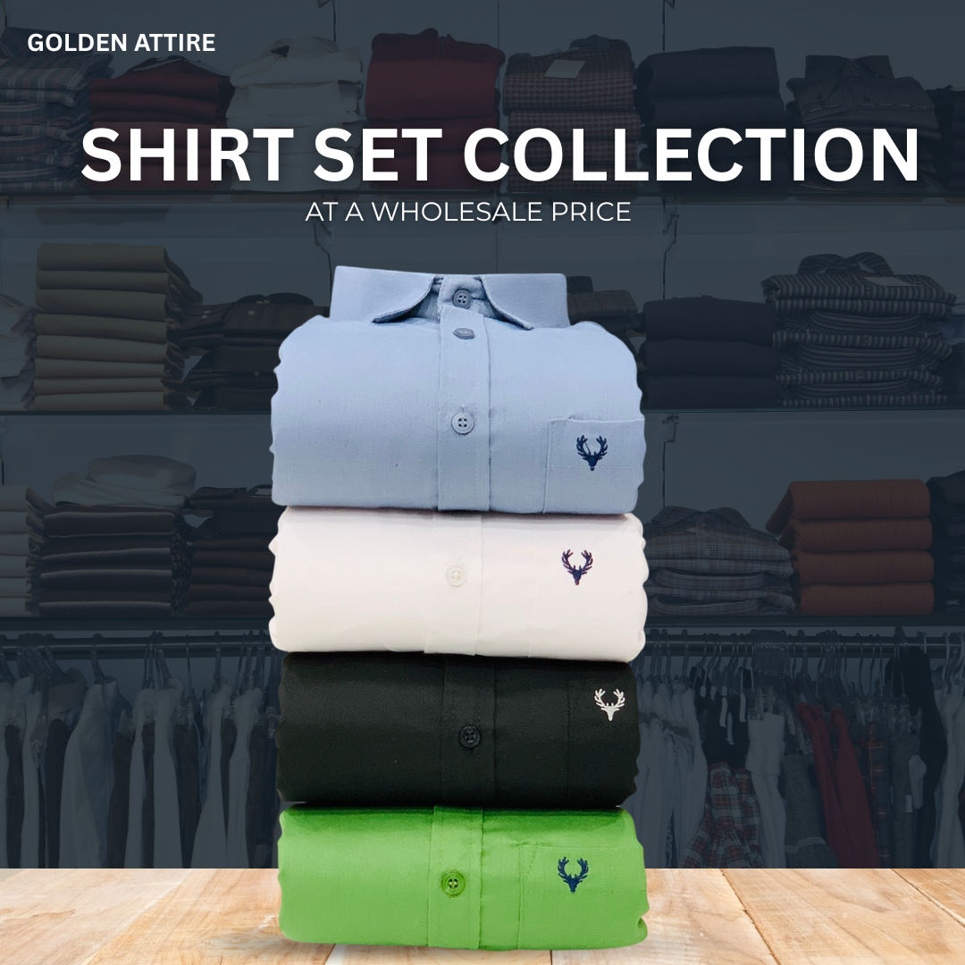 Golden Attire Men Shirt – Urban Gentleman Collection (Combo of 4)