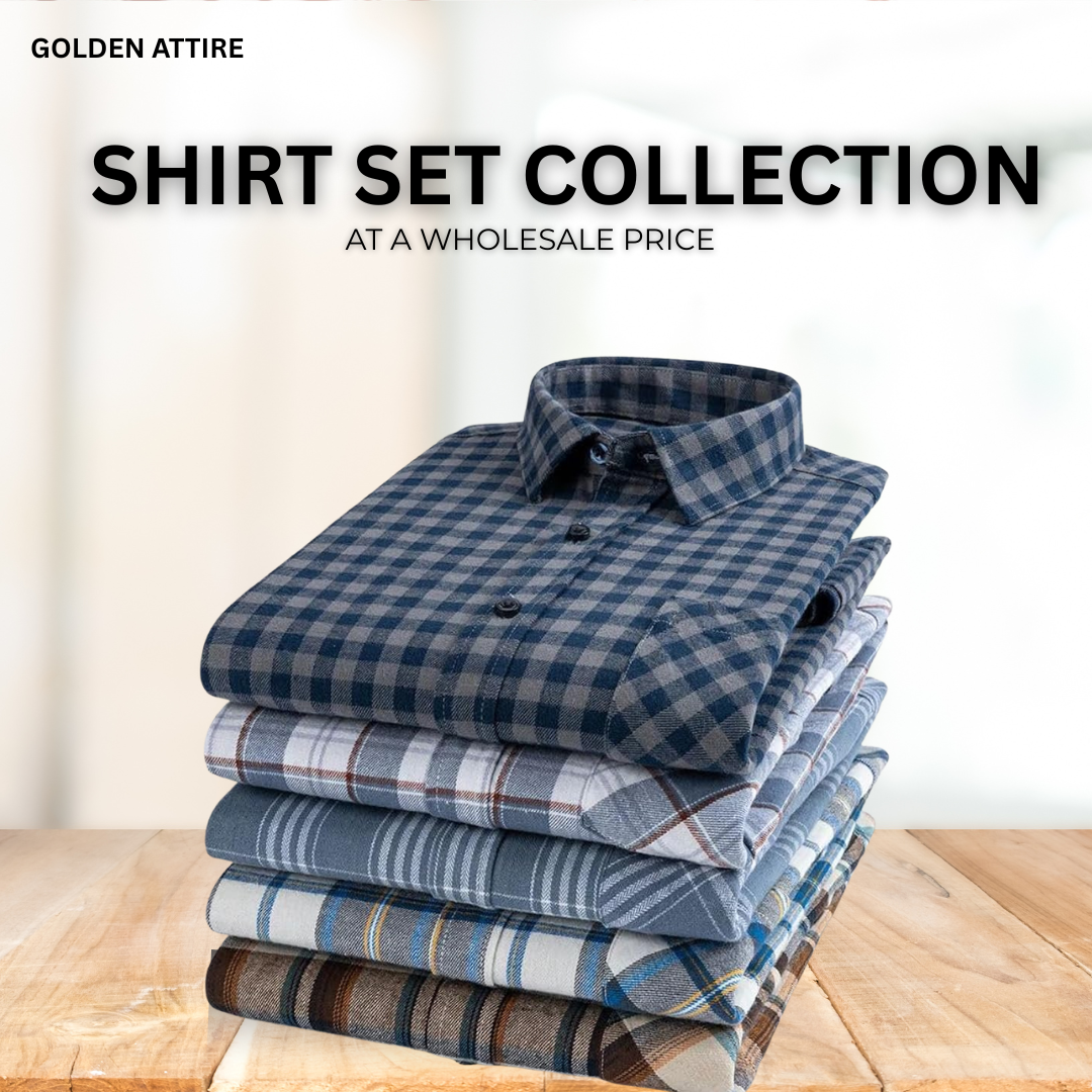 Golden Attire Men Shirt – Checkered Shirt Collection (Combo of 4)