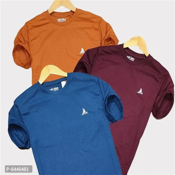 Cotton Half Sleeves Mens T-Shirt (Pack Of 3 )