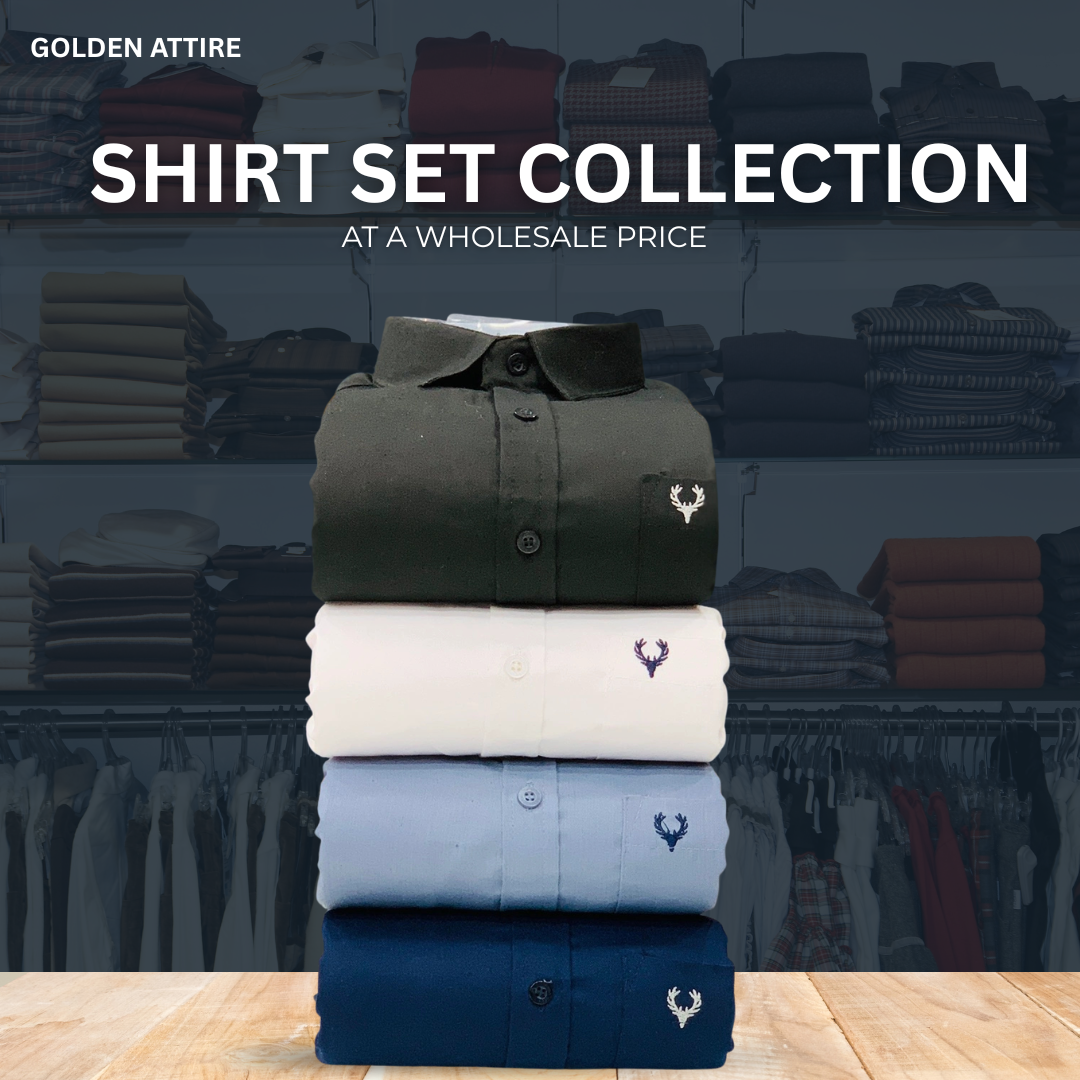 Golden Attire Men Shirt – Everyday Formal Collection (Combo of 4)