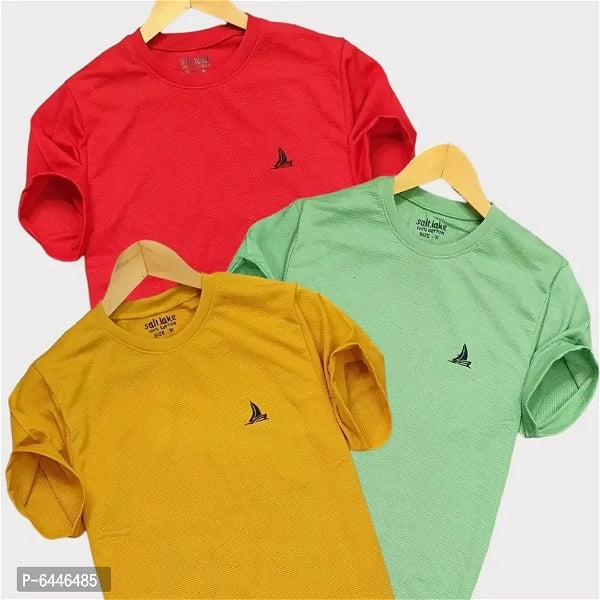 Cotton Half Sleeves Mens T-Shirt (Pack Of 3 )