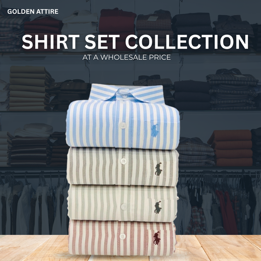 Golden Attire Men Shirt – Elite Formal Collection (Combo of 4)