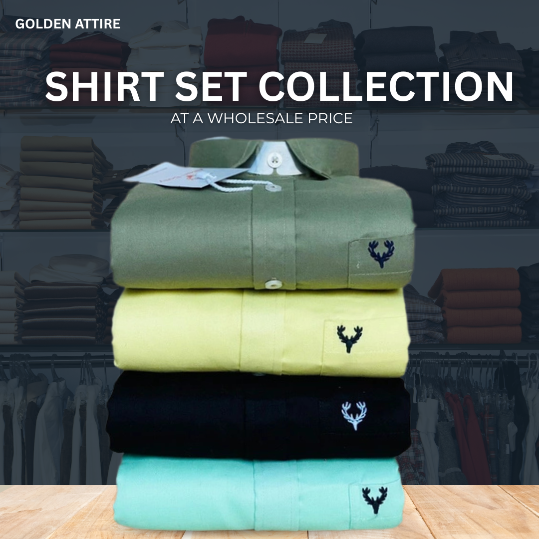 Golden Attire Men Shirt – Classic Office Collection (Combo of 4)