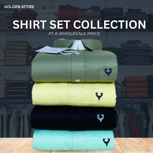 Golden Attire Men Shirt – Classic Office Collection (Combo of 4)