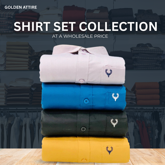 Golden Attire Men Shirt – Sharp Look Collection (Combo of 4)