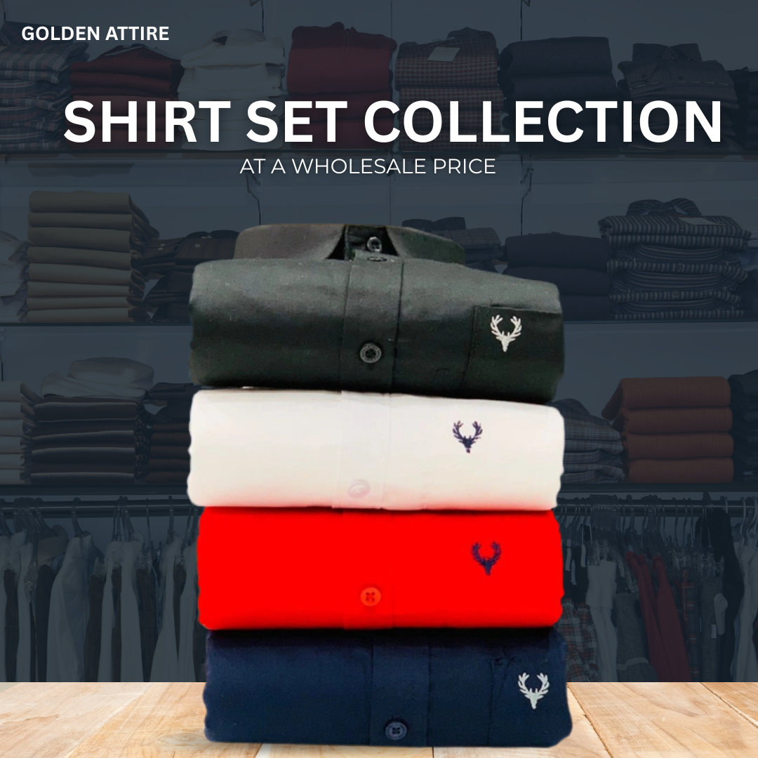 Golden Attire Men Shirt – Power Dressing Collection (Combo of 4)