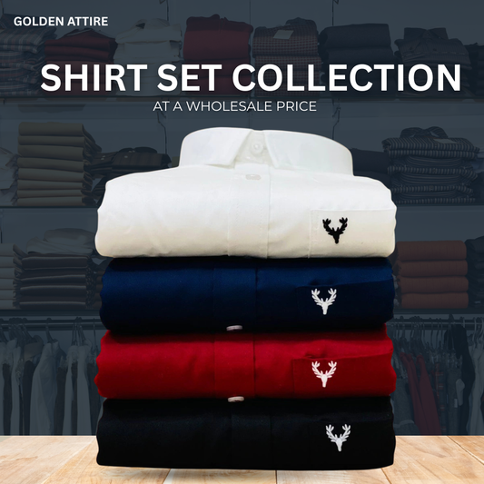 Golden Attire Men Shirt – Imperial Formal Collection (Combo of 4)