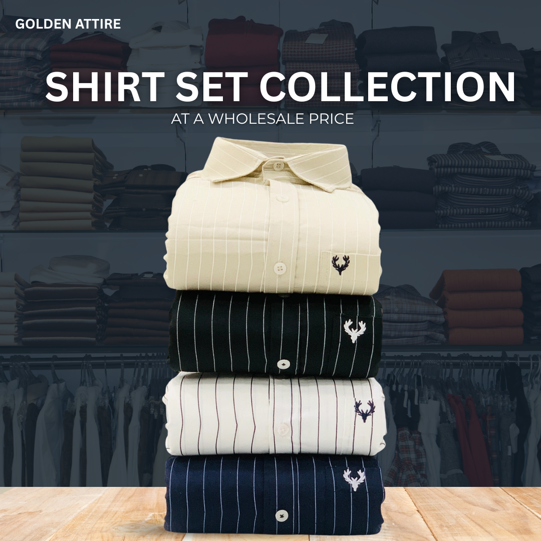 Golden Attire Men Shirt – Executive Collection (Combo of 4)