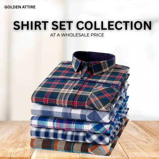 Golden Attire Men Shirt – Checkered Shirt Collection (Combo of 4)