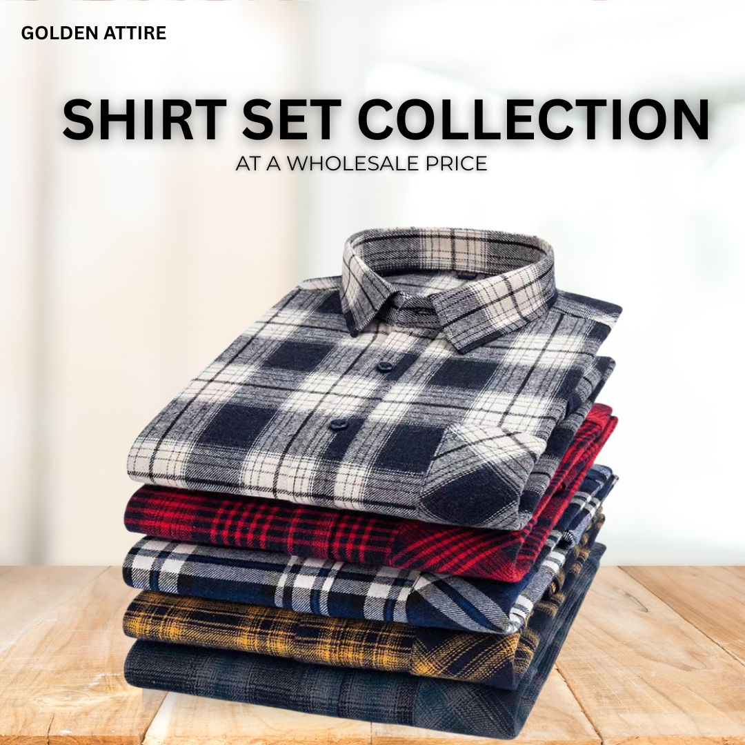 Golden Attire Men Shirt – Checkered Shirt Collection (Combo of 4)