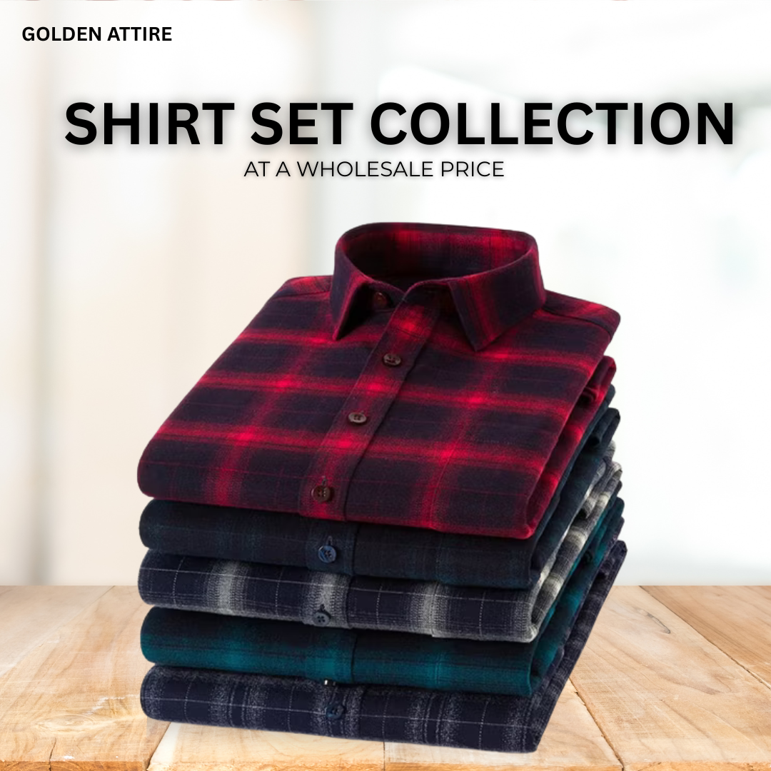 Golden Attire Men Shirt – Checkered Shirt Collection (Combo of 4)