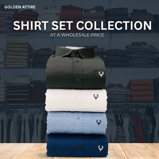 Golden Attire Men Shirt – Everyday Formal Collection (Combo of 4)