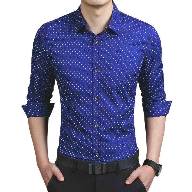 Dotted Premium Black,White, Maroon, Royal Blue Cotton Casual Shirts Pack Of 4